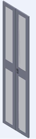 Split Perforated Rear Door for 72" Corporate Cabinet