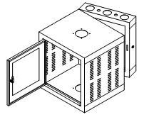 Sub-D Box w/ Solid Door 18U 24"w X 24"d X 36"h