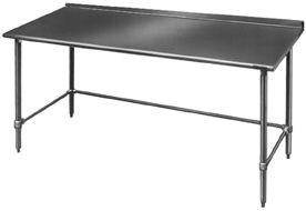 Stainless Steel Worktables with Upturn - 36"D x 96"W